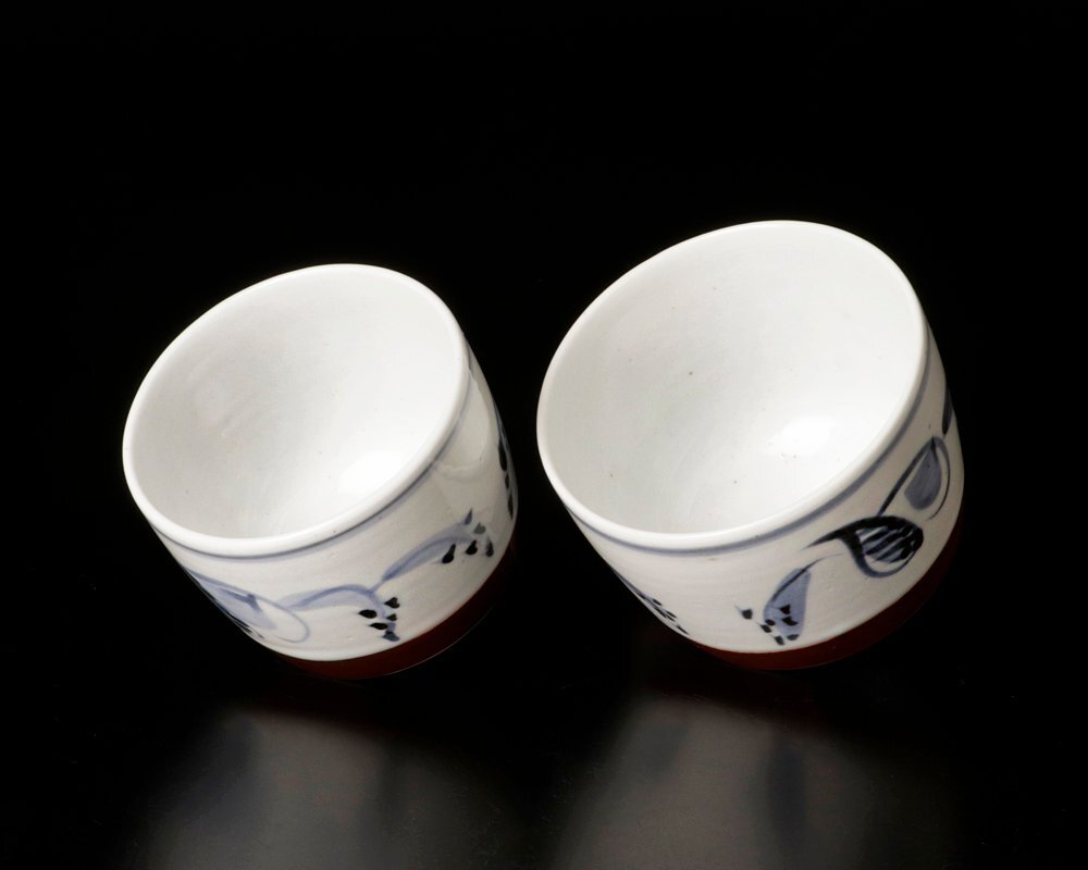 陶芸家 人間国宝 富本憲吉 低處高思 染付 湯呑 明治節