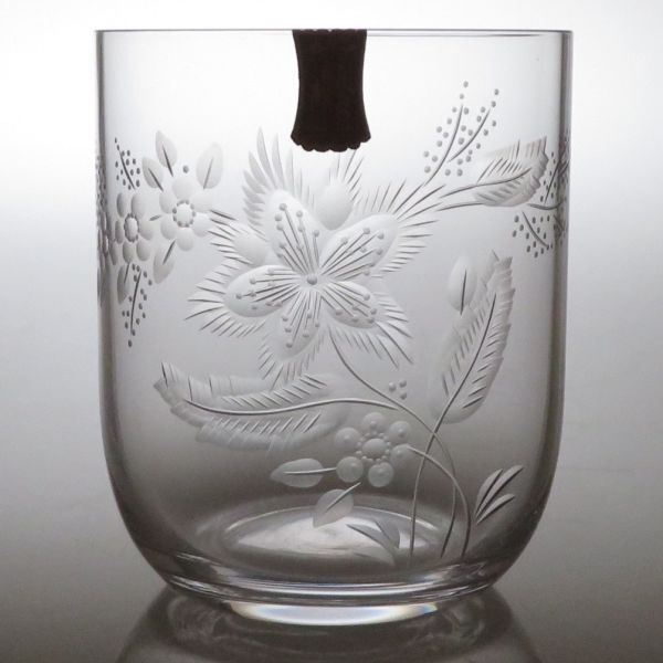 マイセンクリスタル グラス ○ フラワー エングレーヴィング ロック