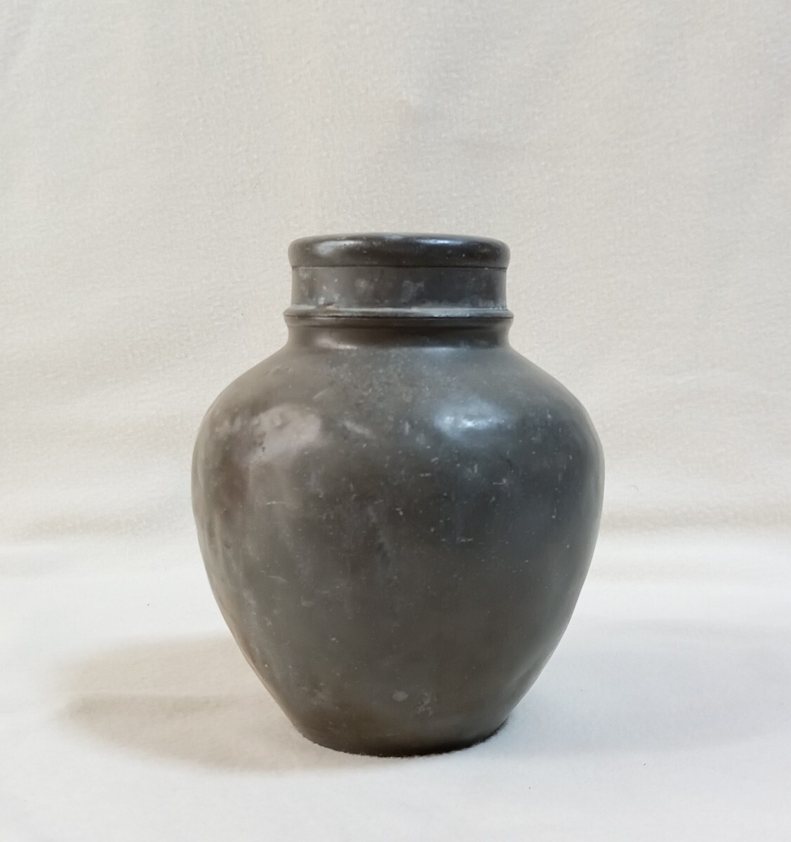 錫製茶壺 古錫茶壺 錫屋九右衛門 630g 錫茶壺 江戸期