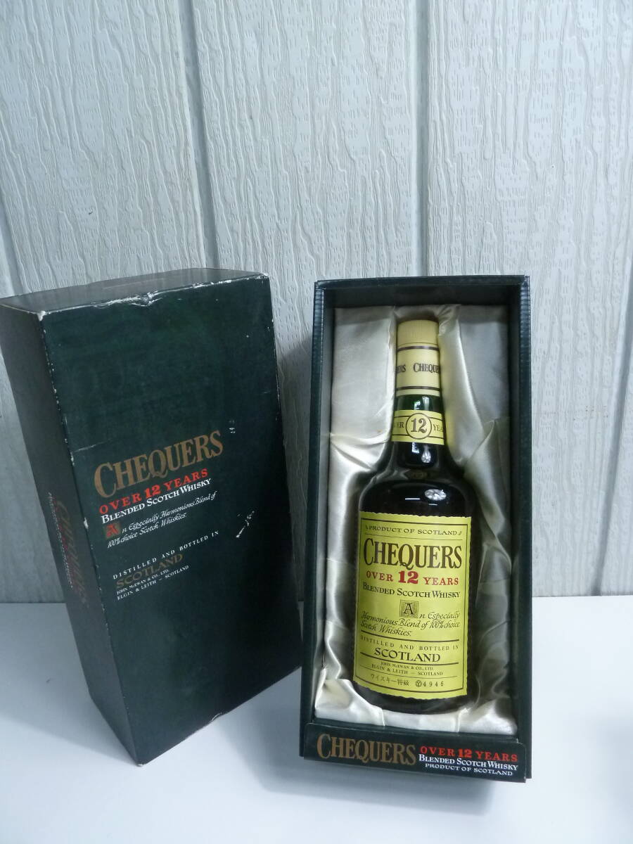 Yahoo!オークション - 未開栓 CHEQUERS 12年 ウィスキー チェッカー