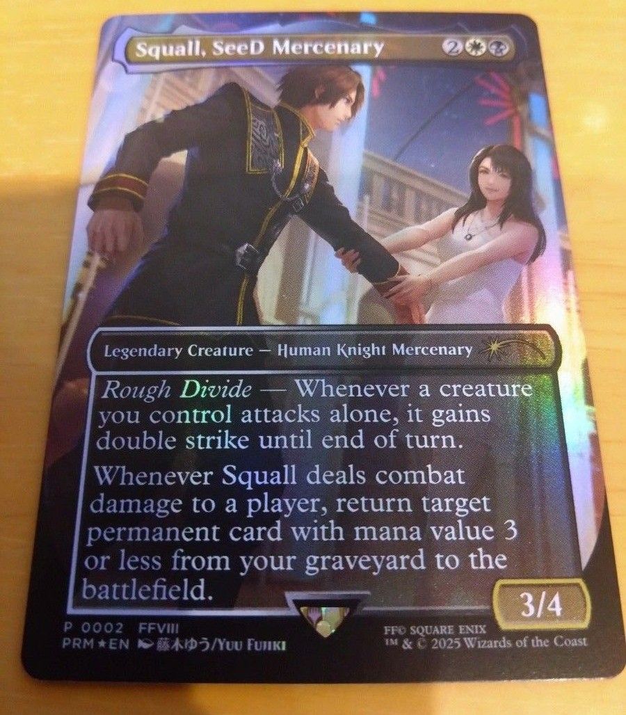 MTG SeeDの傭兵、スコール ボーダレスプロモ Foil 英語版 MTG SeeDの