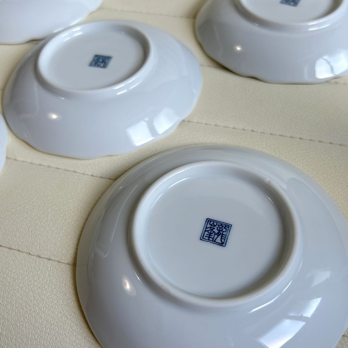 美濃焼 龍峯窯 龍峰窯 角鉢揃 5客 色絵 丸紋 【龍峯窯】祥瑞花丸紋