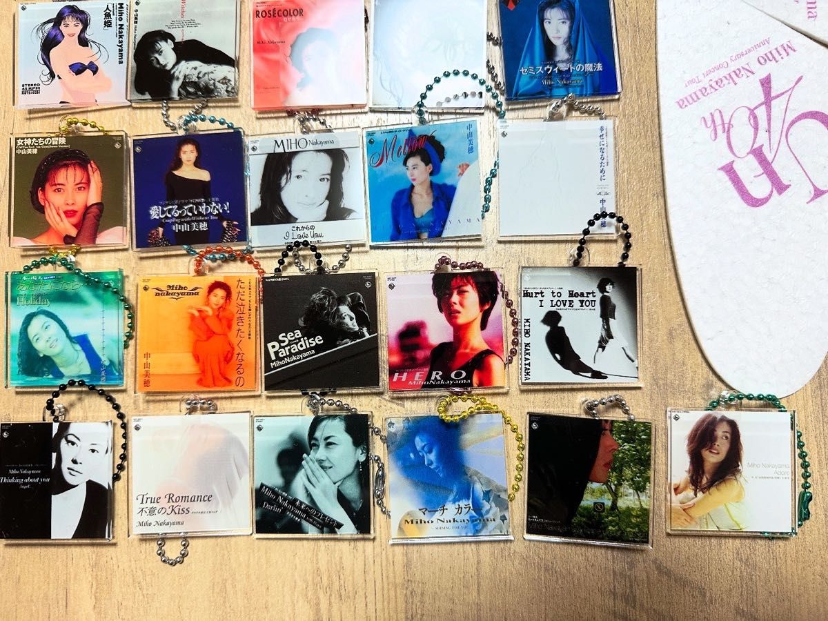 中山美穂 シングルジャケット アクリルキーホルダー 全40種 フルコンプ