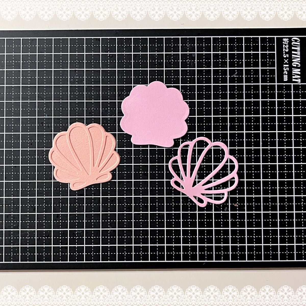 ダイカット クラフトパンチ メッセージカード アルバム シェル・貝殻