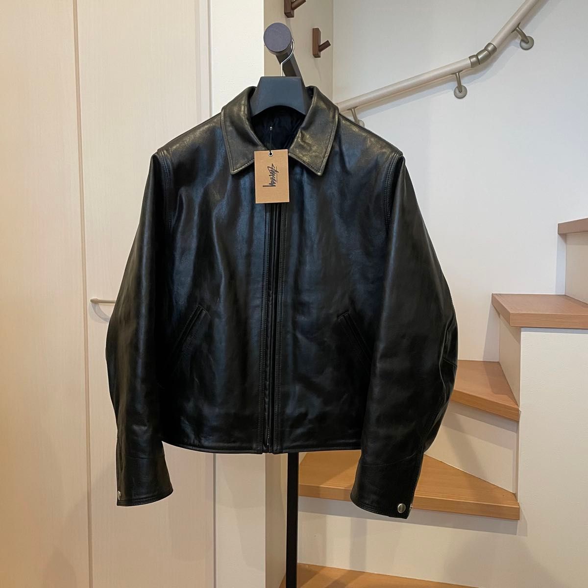 Stussy Garage Jacket Leather 【Sサイズ】 stussy 25ss GARAGE JACKET