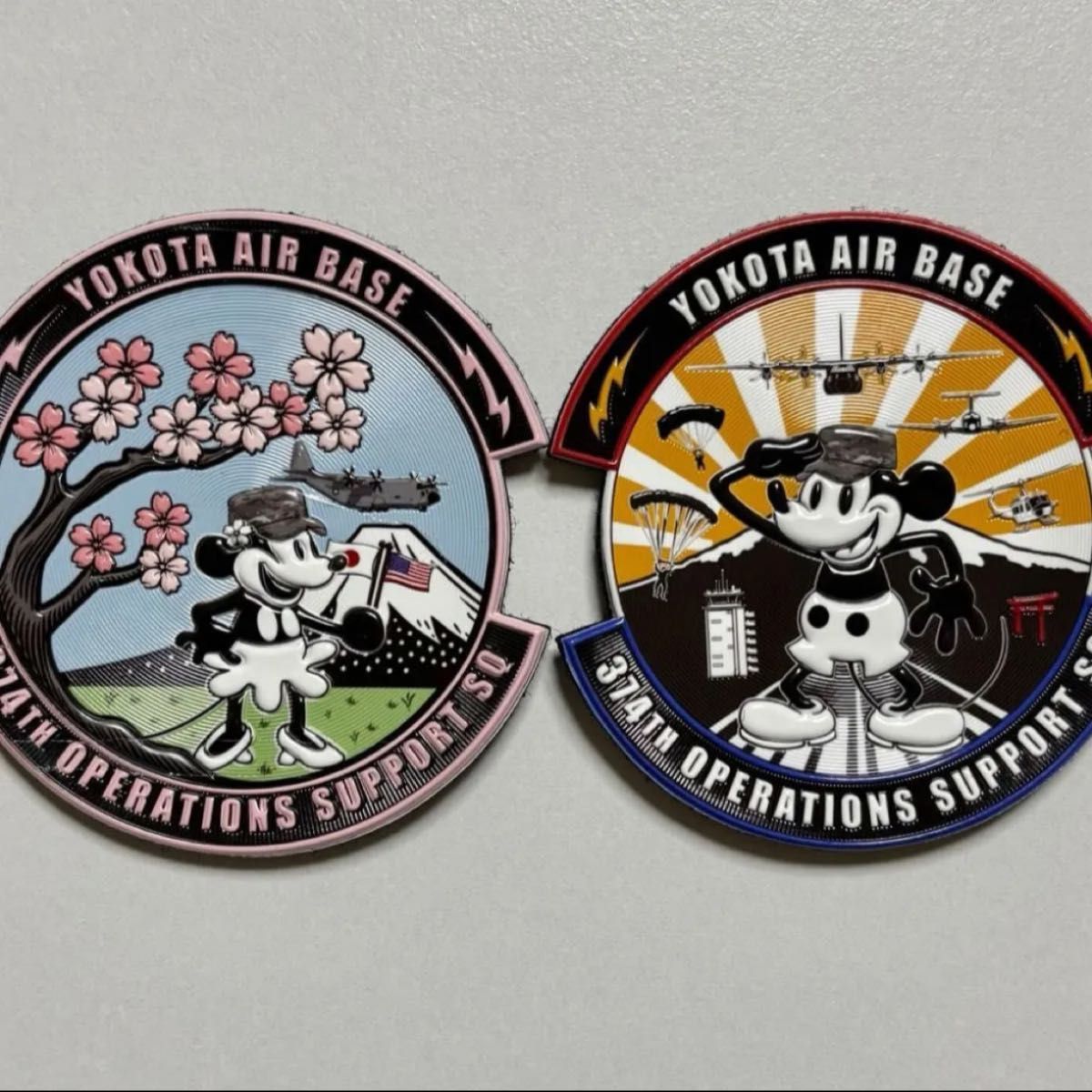 横田基地 友好祭 2025 パッチ 新品 2枚セット ワッペン ミッキーマウス