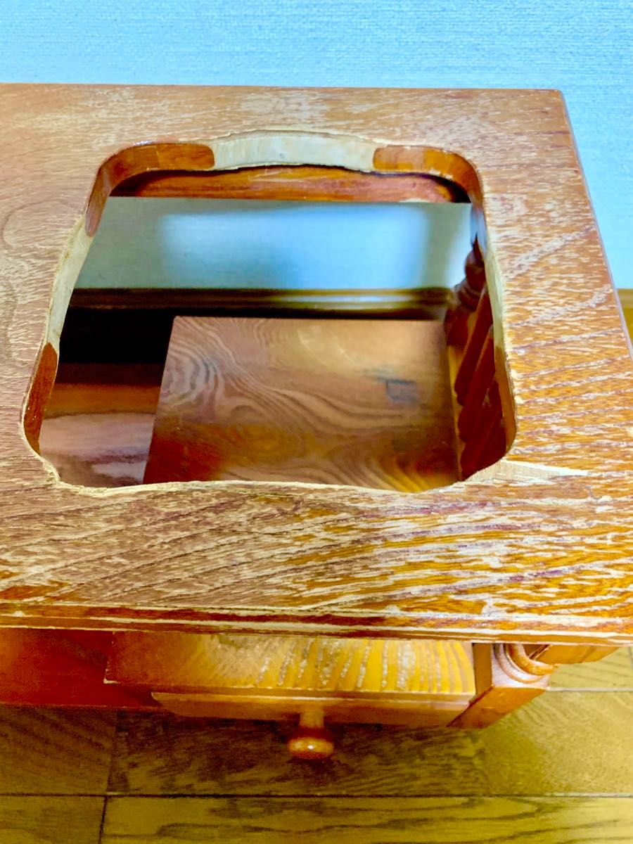 光 昭和レトロ ポットワゴン 木製ラック ワゴン 飾り棚 茶器 お座敷