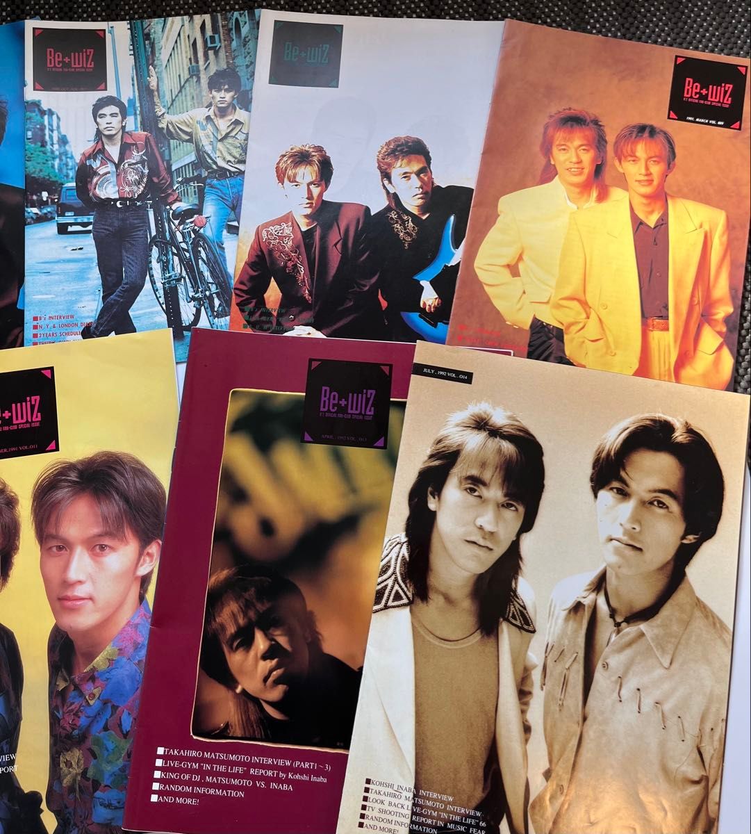B'z 会報 Be+wiZ 松本孝弘 稲葉浩志 VOL005〜011 VOL013 VOL014｜Yahoo