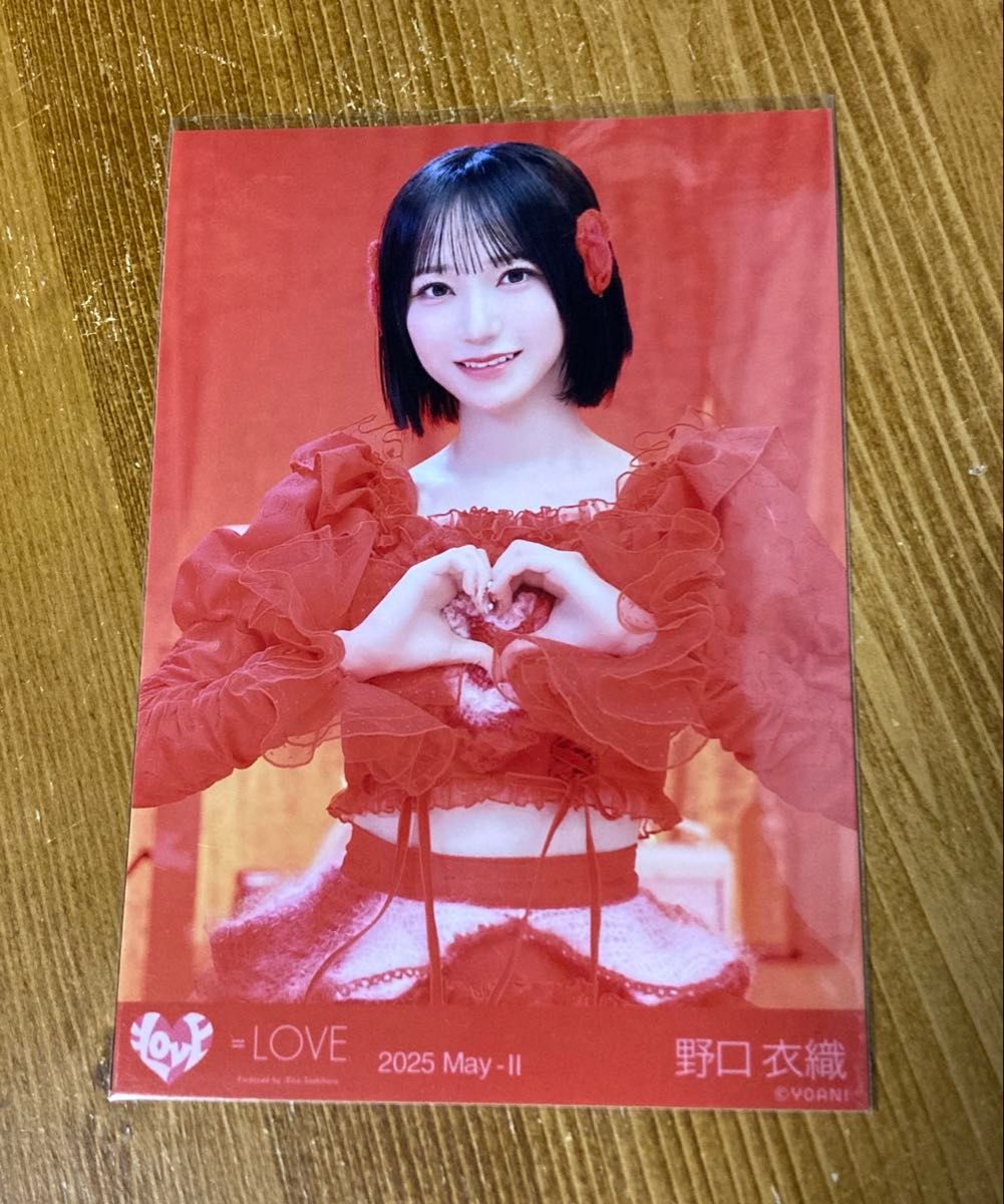 野口衣織 Z 生写真 2019年 =PRESS 直筆 裏コメあり 野口衣織 Z 生写真