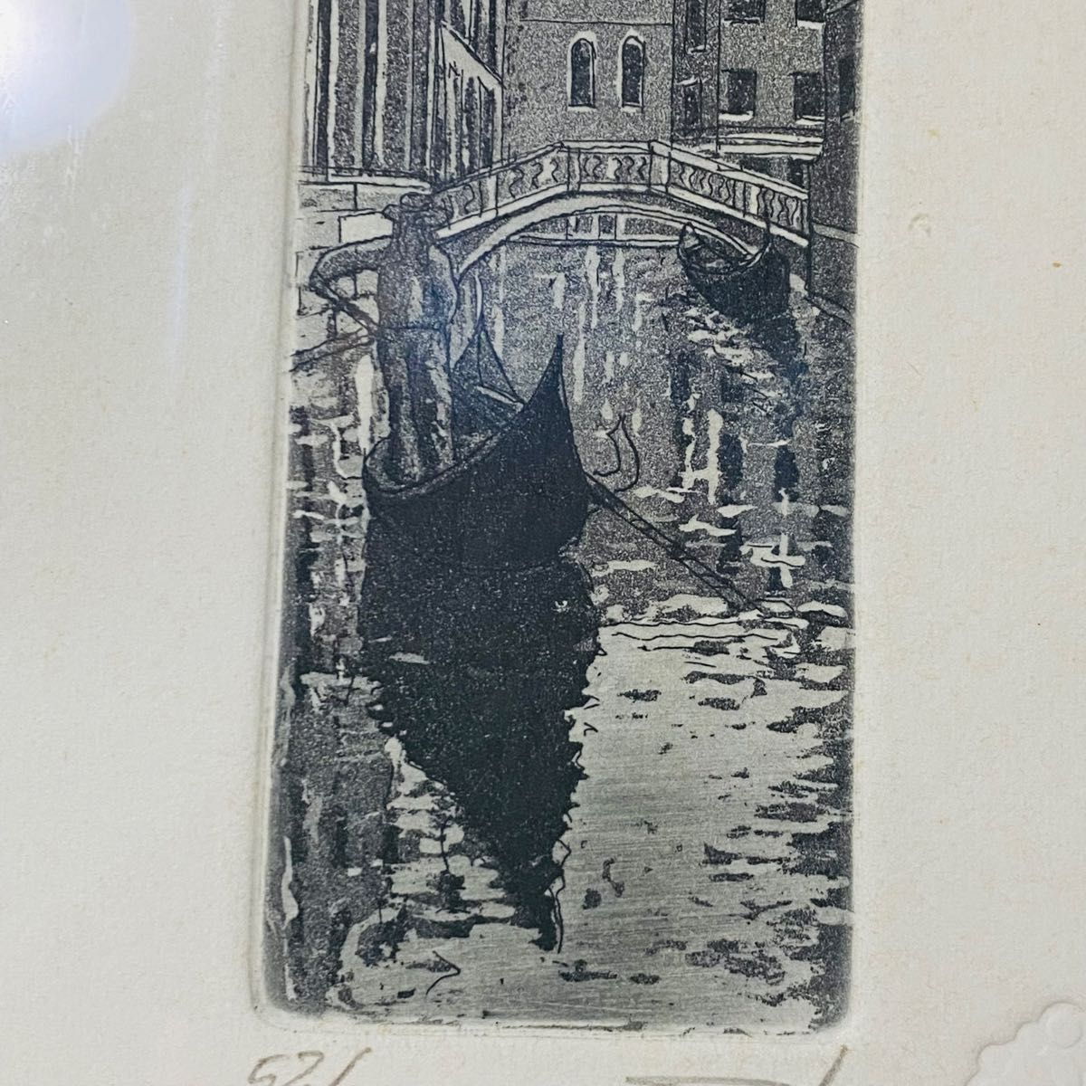 silvio cannizzo 絵 絵画 リトグラフ イタリア ヴェネツィア風景 額縁