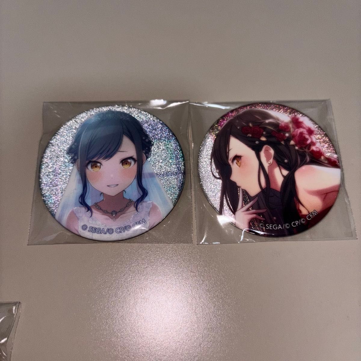 プロセカ ユアハピ 19c 20c 白石杏 グリッター缶バッジ グリ缶 純ブラ