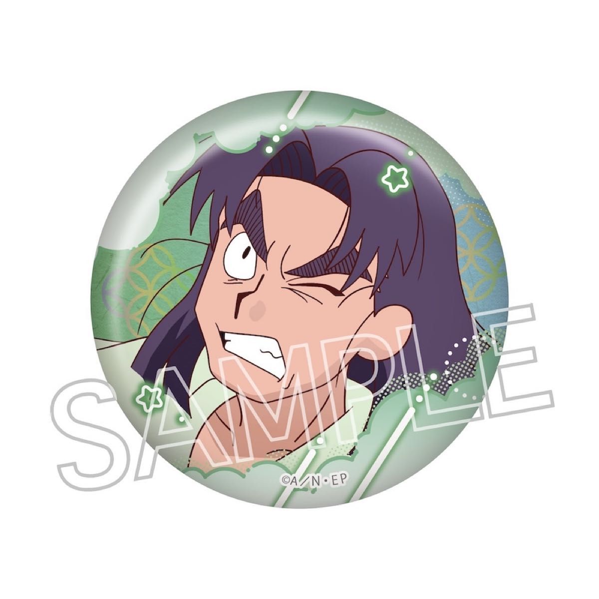 忍たま乱太郎 百面相缶バッジ 寝巻き姿の段 潮江文次郎 NHKショップ 忍