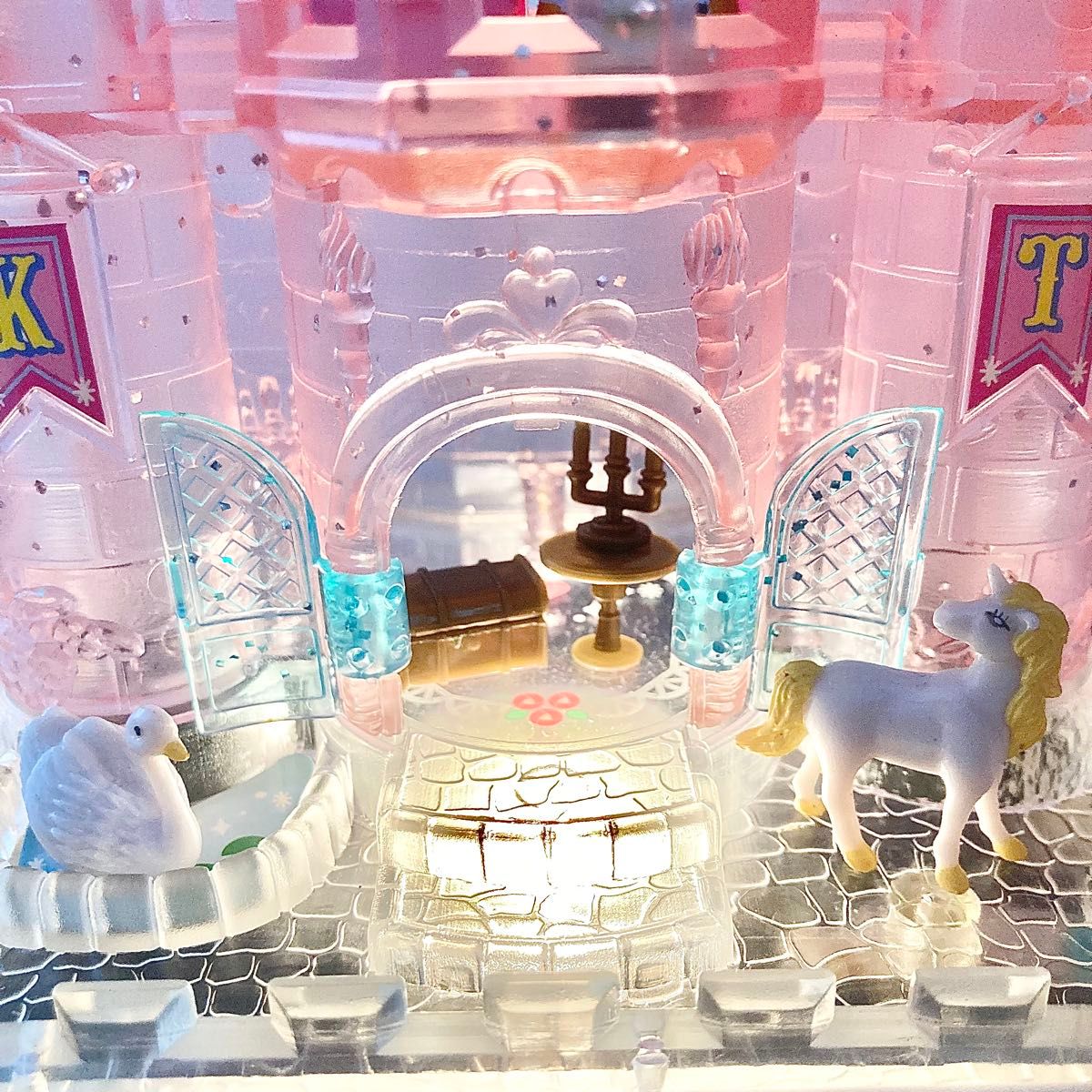 希少／美品 ライトアップキャッスル レトロ ハローキティ 光る お城 激