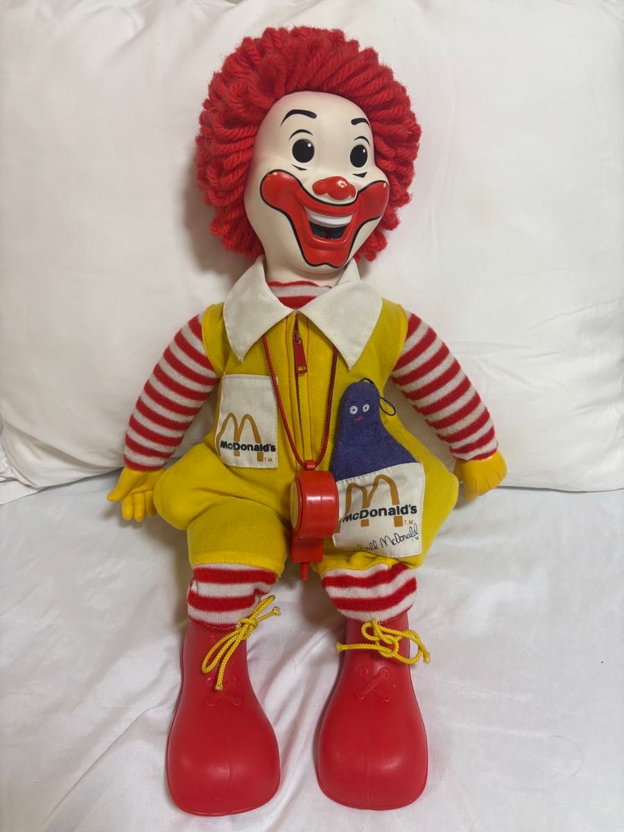 希少 マクドナルド ロナルド人形 ぬいぐるみ 笛吹き 1978年製 Vintage