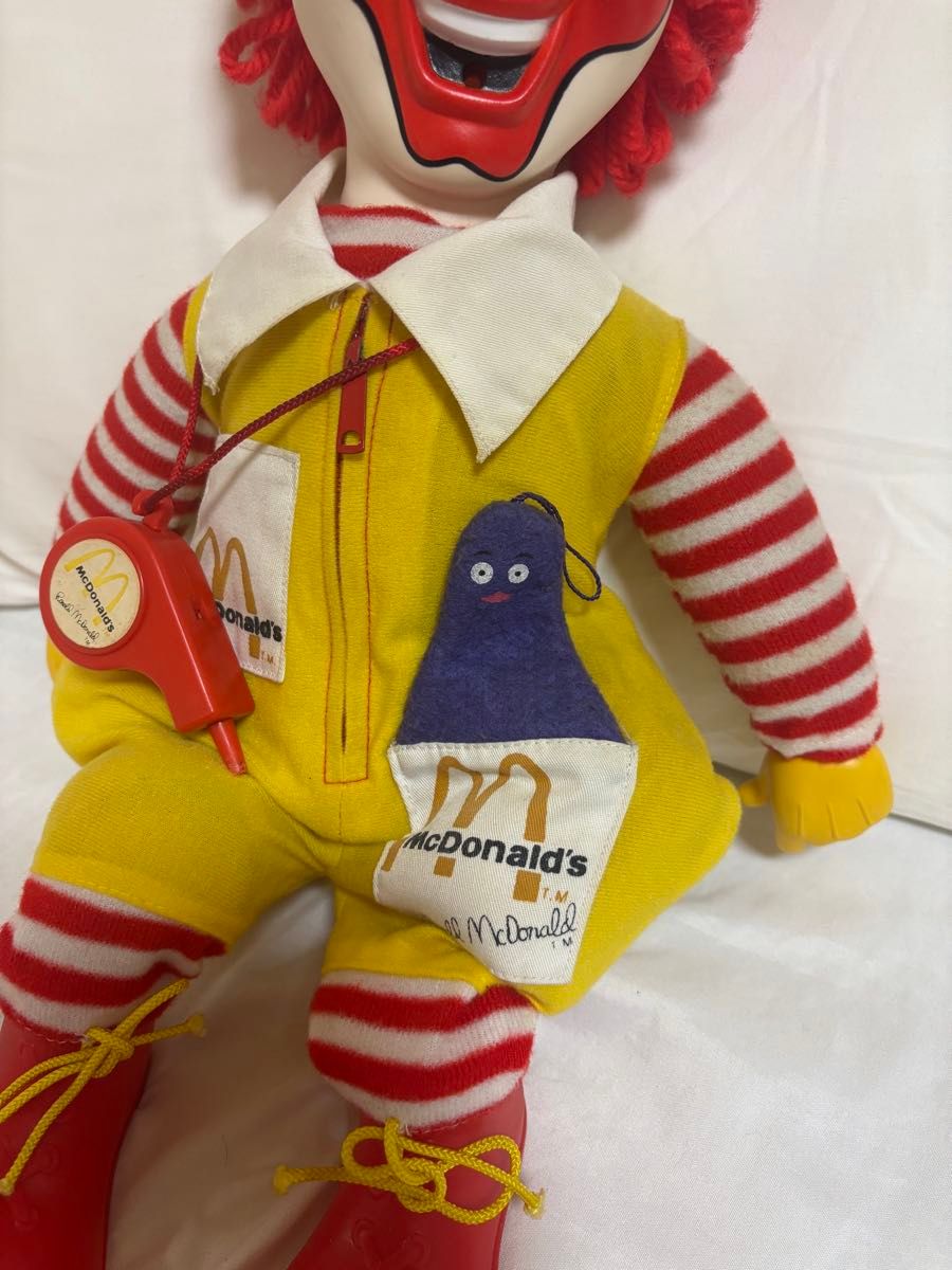 希少 マクドナルド ロナルド人形 ぬいぐるみ 笛吹き 1978年製 Vintage