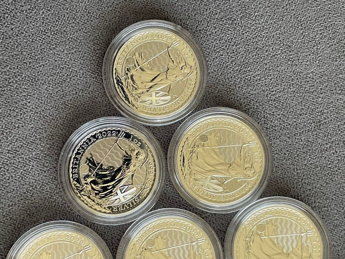 2022年 ブリタニア銀貨 1オンス10枚セット ブリタニア銀貨 1オンス×10