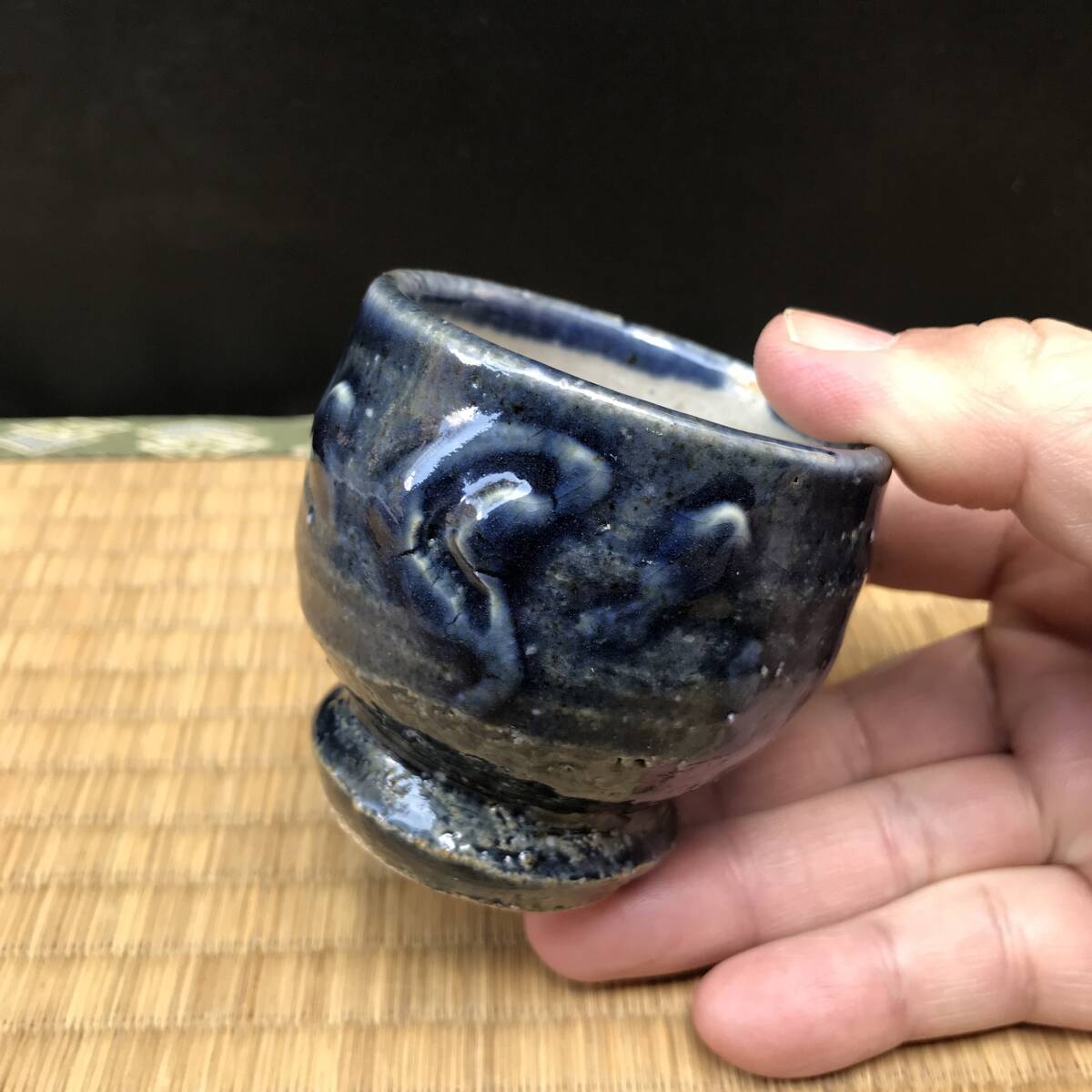 即決※ 河井寛次郎 湯呑 そば猪口 盃☆素敵なお色☆u60 河井 寛次郎『