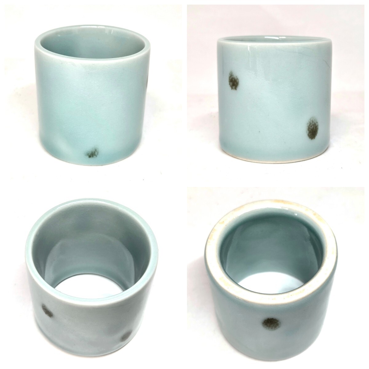 初だし品 皆具 とび青磁 水指 杓立 建水 蓋置 瑞