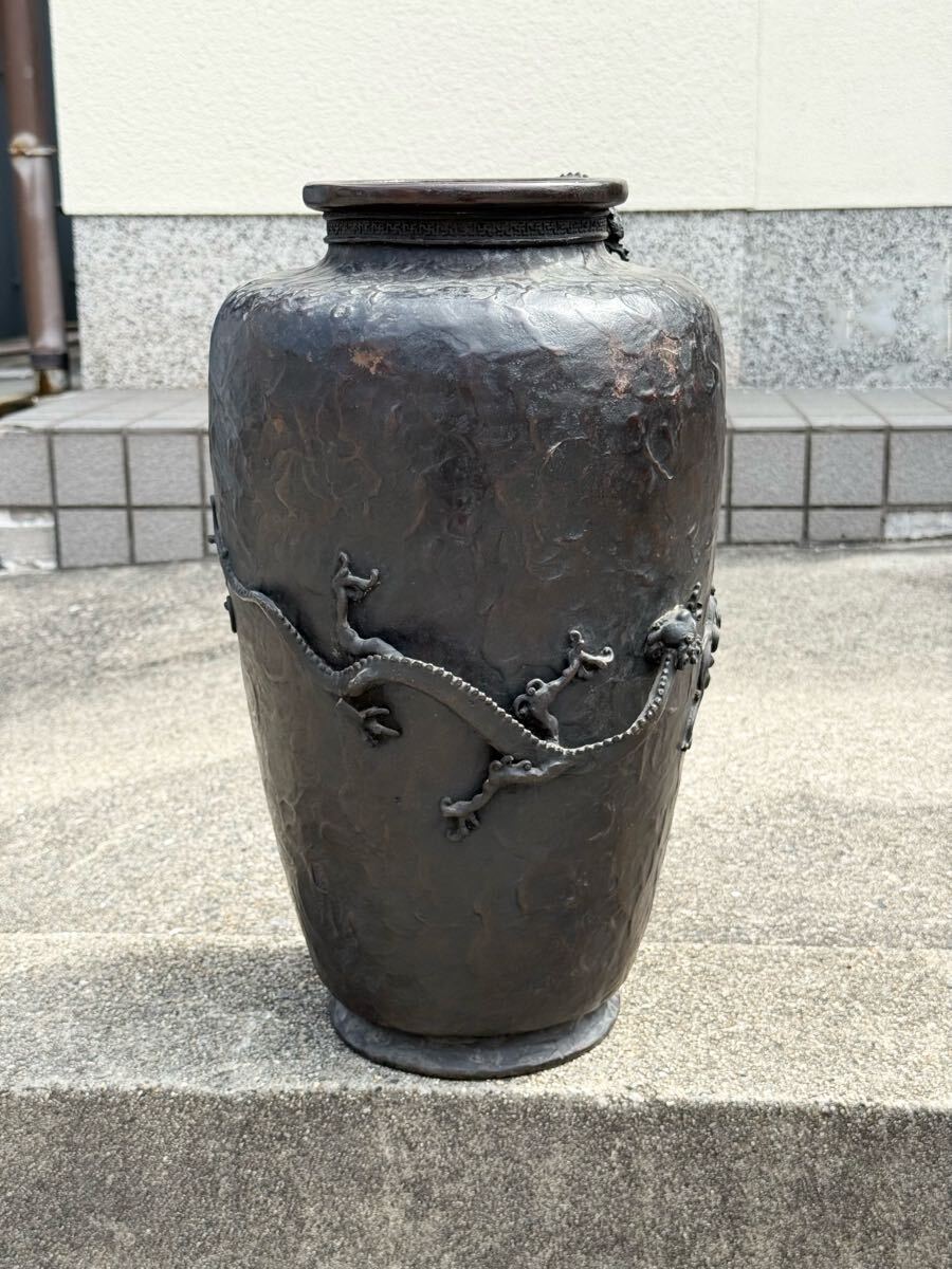 佐渡銅器 本間琢斎 蝋型鋳銅 山水文 墨床 書道具 V R7028 【公式通販】