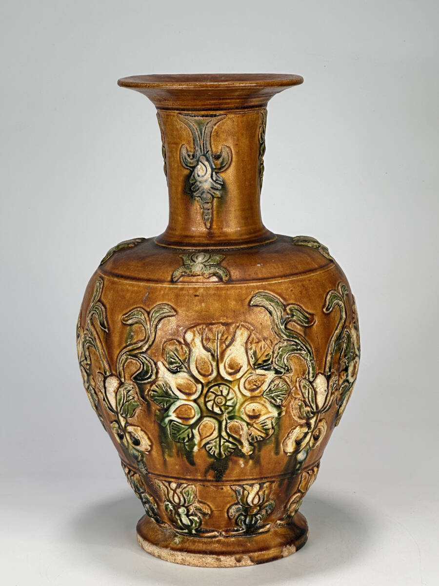 中国遼時代三彩花瓶 【公式通販】