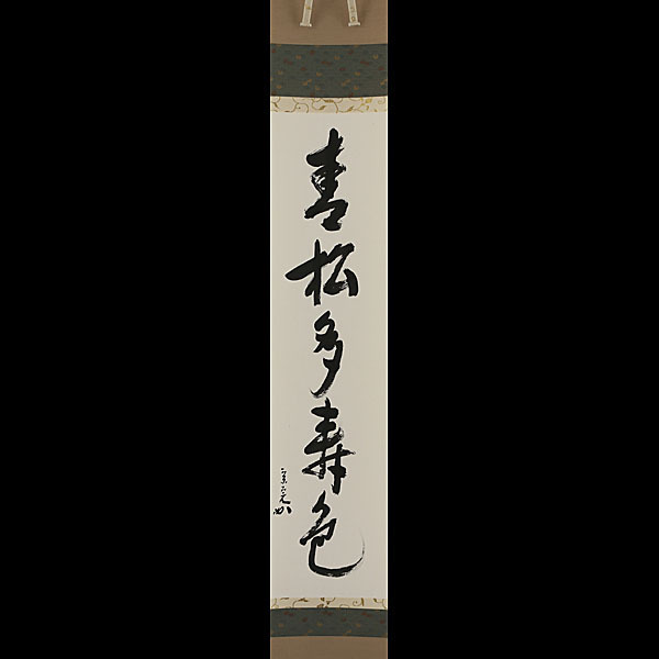 堀内宗完 兼中斎 茶掛軸 一行 青松多寿色 茶道具 表千家 【公式通販】