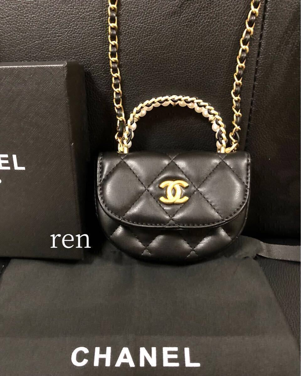 新品 CHANEL シャネル ノベルティ ショルダーバッグ ゴールドチェーン