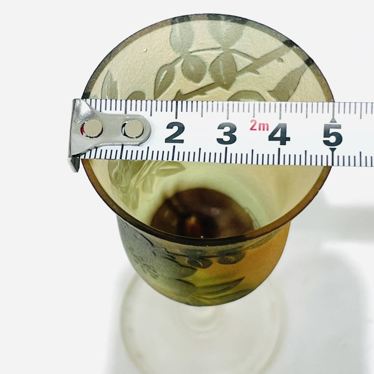 ☆未使用品 中野良広 ロックグラス 6点セット ガラス 赤 レッド コップ 高