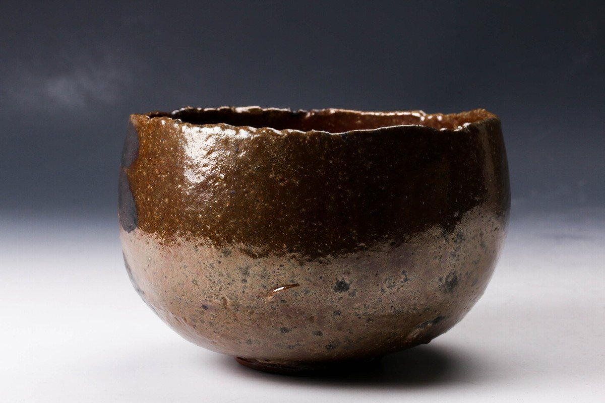 古美味】加藤裕英(七代加藤幸兵衛)作 自然釉茶碗 茶道具 保証品 3LlZ