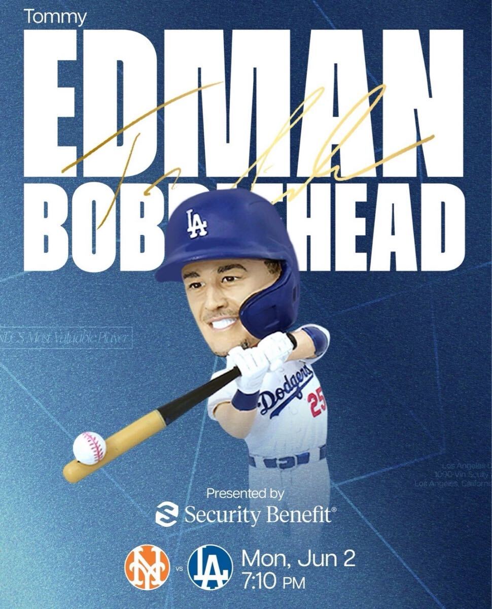 トミー・エドマン ワールドシリーズボブルヘッド ドジャース 【公式通販】