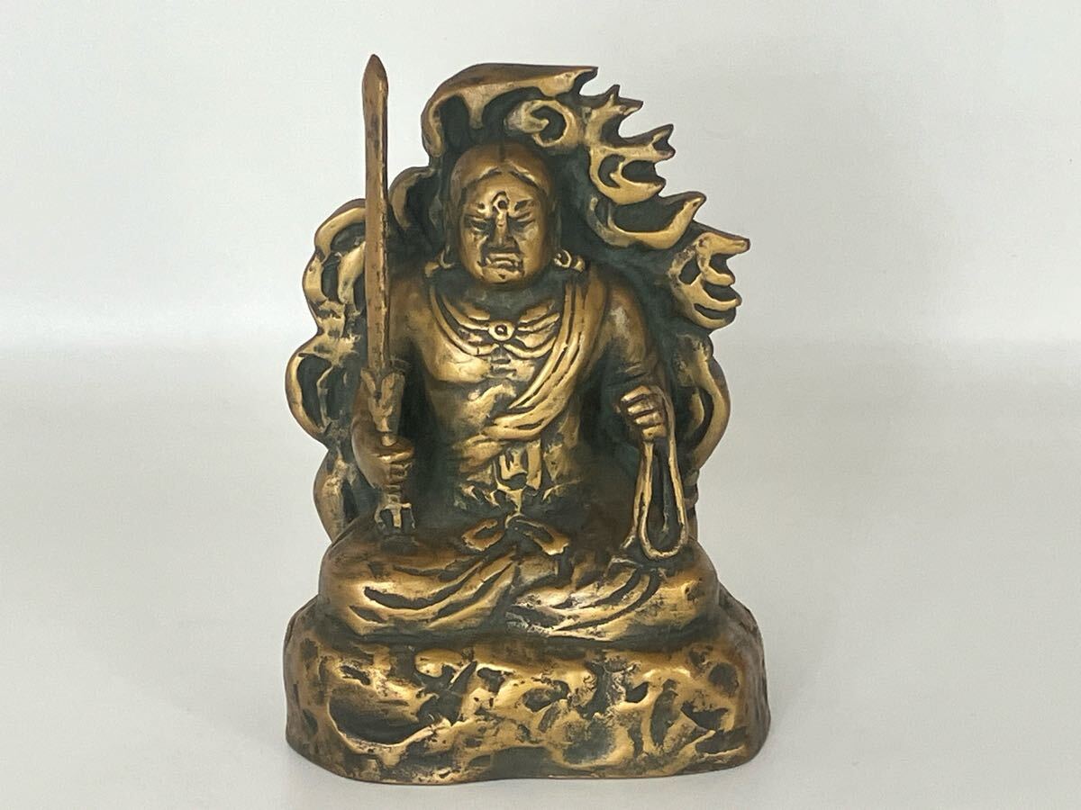 ☆ 北村西望 半跏不動明王像 ブロンズ製 仏教美術 ☆