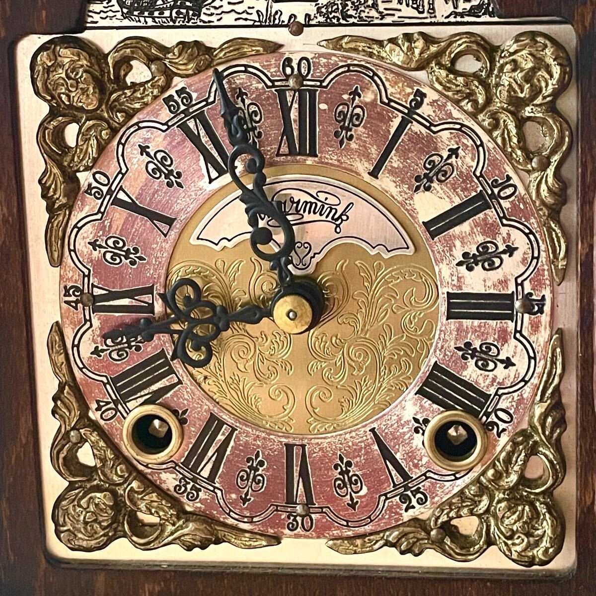 OH済み：オランダ・ワルミンク社ウーバァ・ムーンフェスの置時計・古