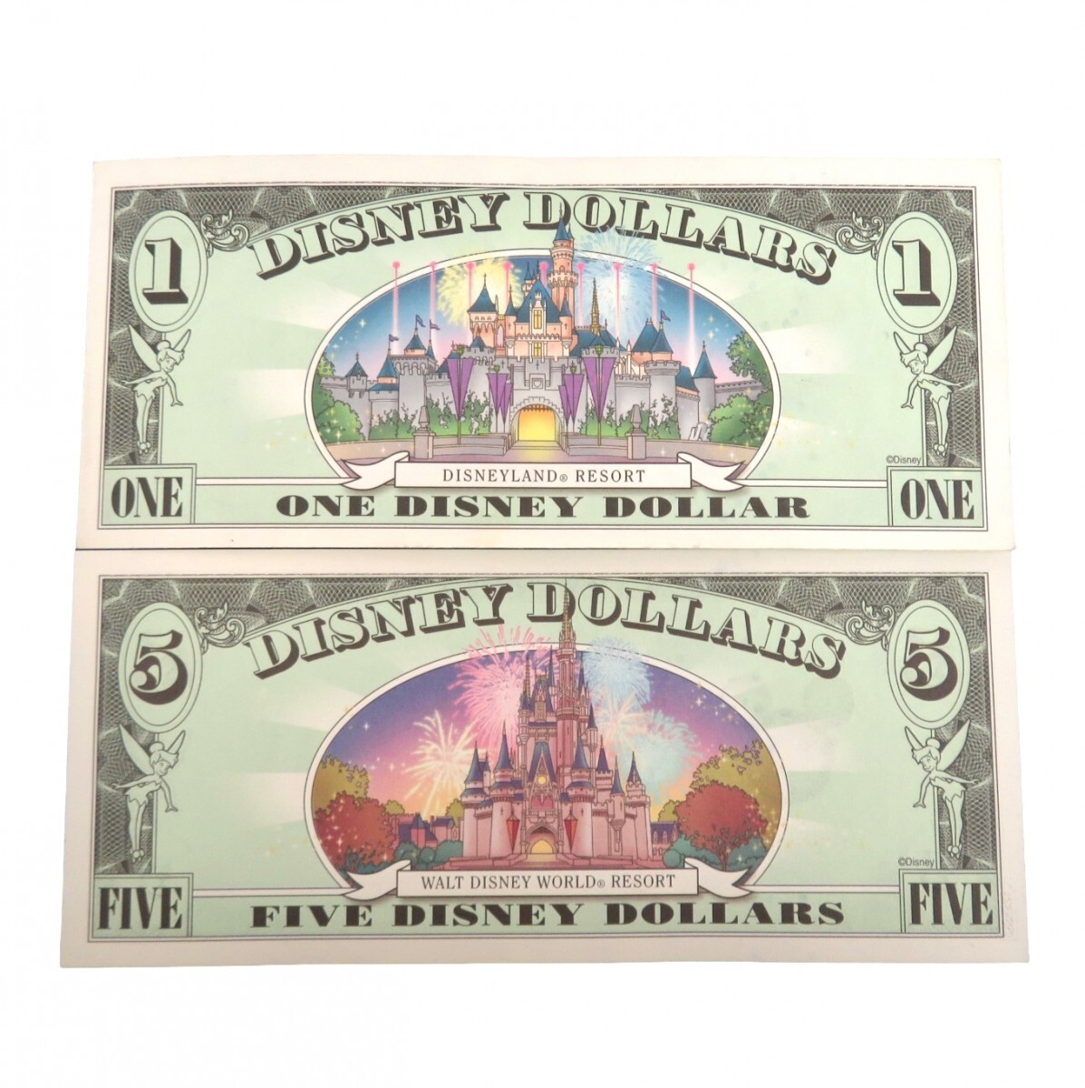Disney Dollars 1ドルと5ドル セット 【公式通販】