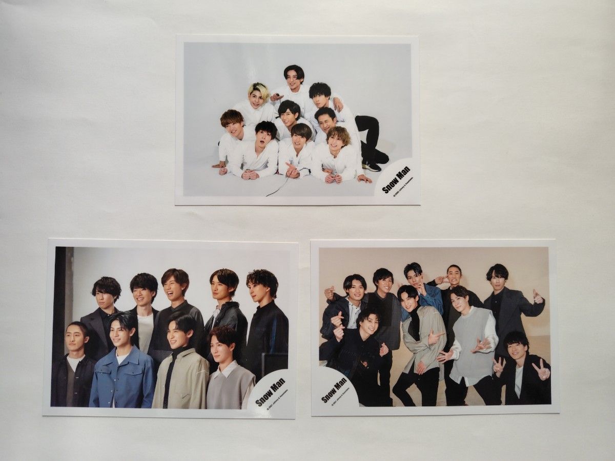 65】Snow Man 公式写真 3枚セット 集合⑤ バラ売り不可・写真