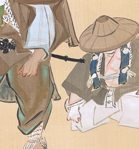 Yahoo!オークション - h08H1【真作】小山栄達 人物画 掛軸 絹本 肉筆