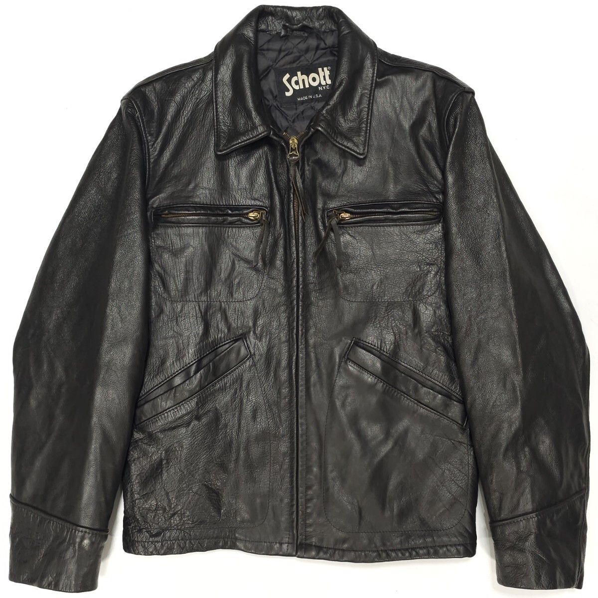 最安値！ショット634トラッカージャケット ダークブラウン schott