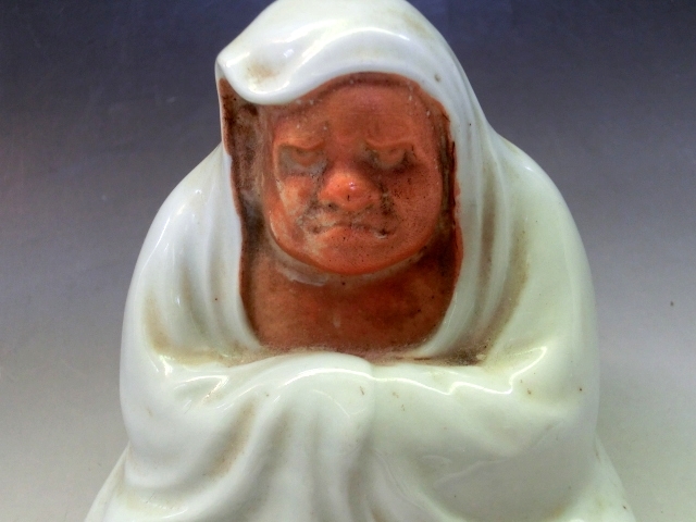 置物□達磨 白磁 だるま オブジェ 古玩 唐物 中国 古美術 時代物 骨董