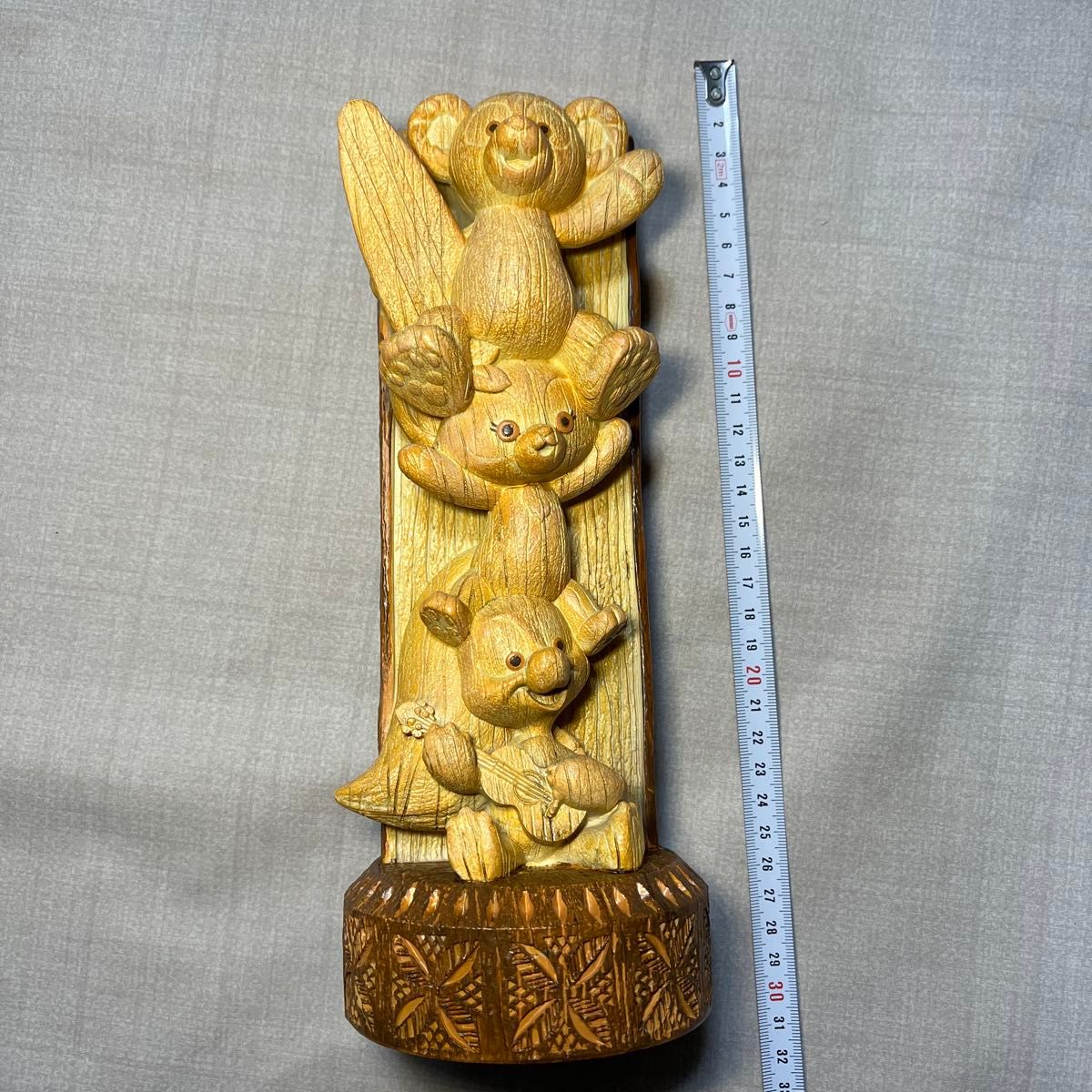 アウラニディズニーリゾート限定商品！ダッフィー&フレンズの木彫り風