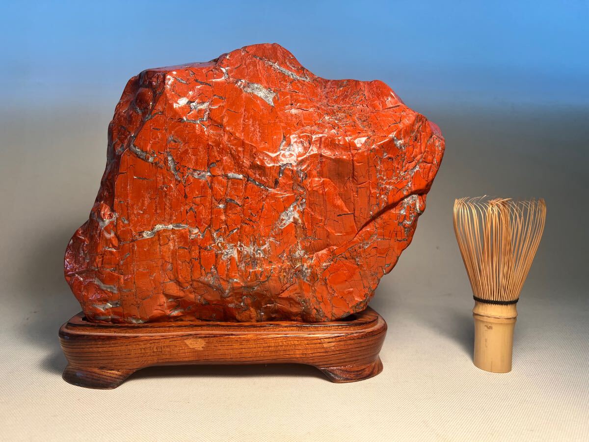 佐渡錦紅石 原石 特大 約30.6kg 天然石 赤玉石 鑑賞用 水石 希少 レア