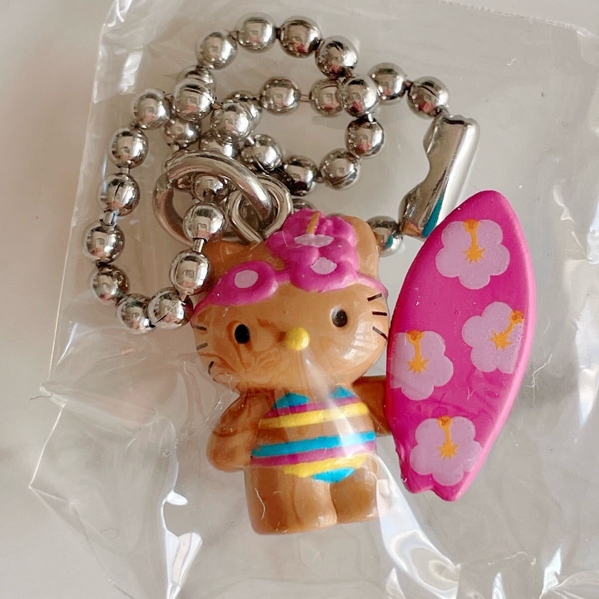 希少 Hello kitty水着 日焼け キティ サーフ ファスナーマスコット