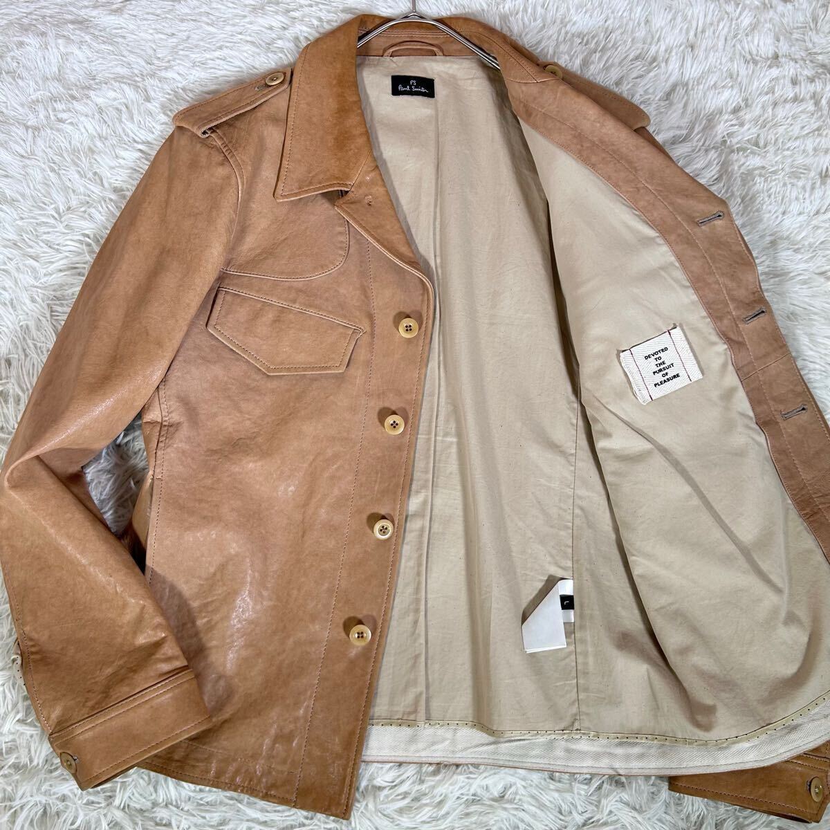Paul Smith ポールスミス レザージャケット 羊革 ラムレザー Lサイズ