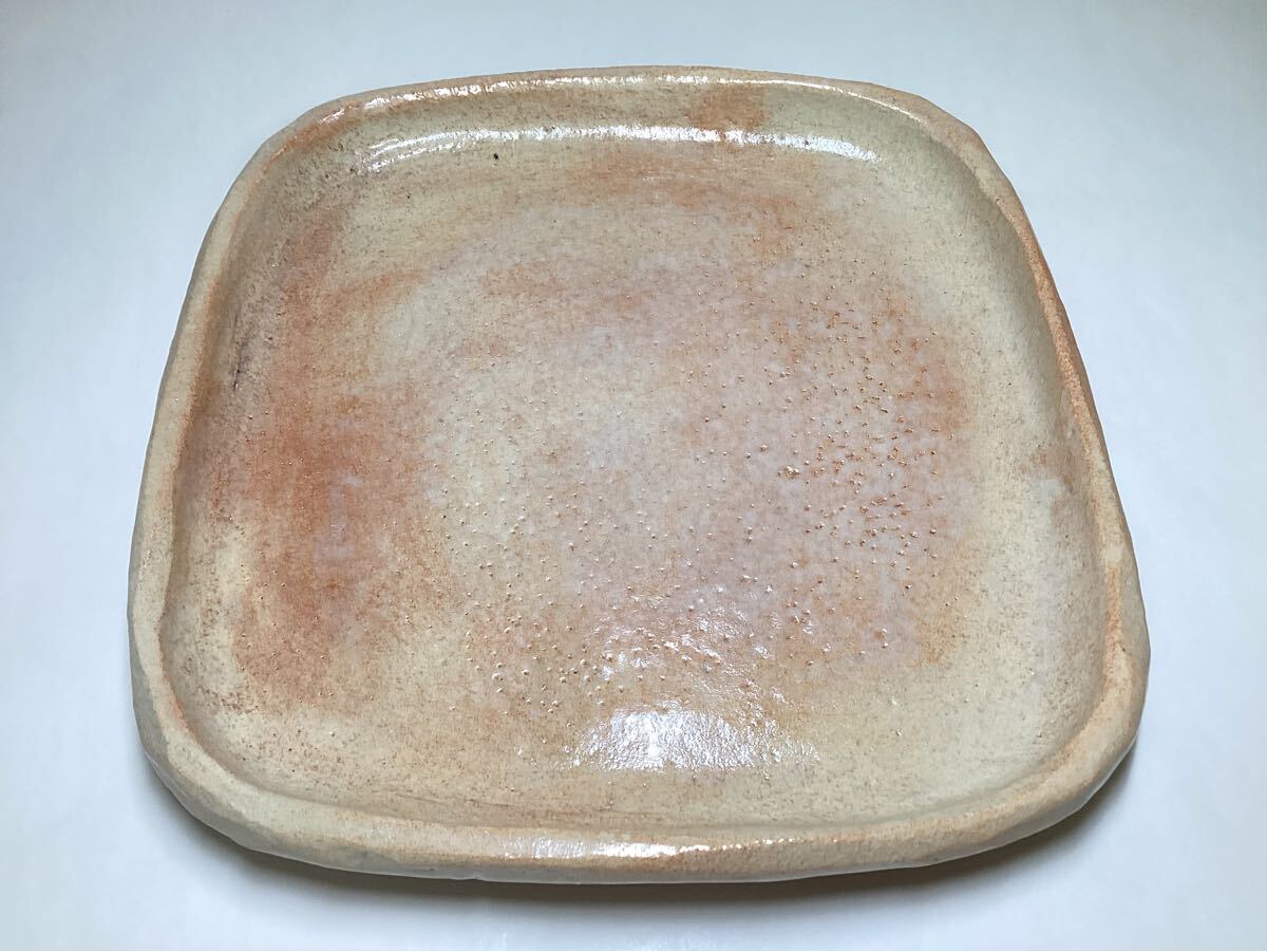 茶道具 古物品 菓子器 赤四方 本間焼 池田退輔 木箱入