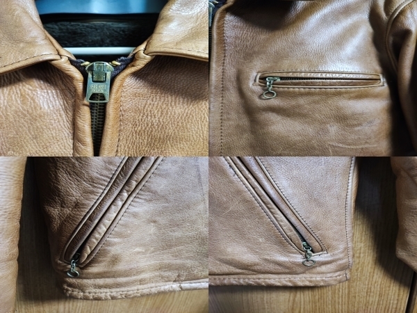 ビンテージ SCHOTT ショット AT101 シングルライダースジャケット 38