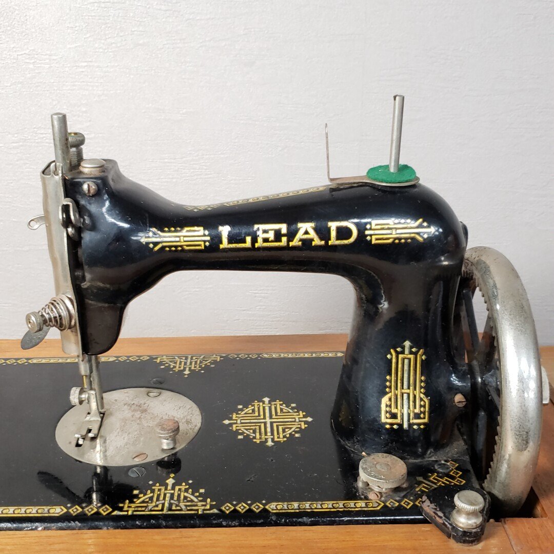 手回しミシン LEAD リード社 ミシン 古道具 アンティーク ※ジャンク
