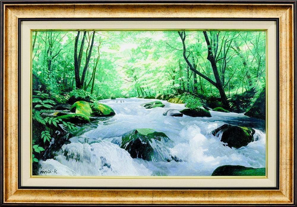 真作保証 川島未雷 「ヨーロッパ風景」 油彩 40号大作 一点もの 真作