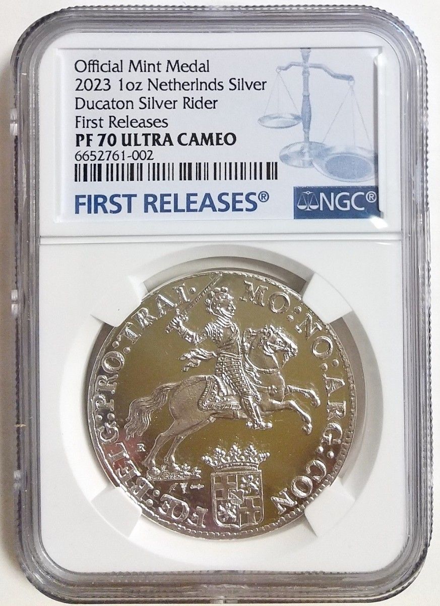 2023年 オランダ デュカトン シルバー ライダー 1オンス プルーフ