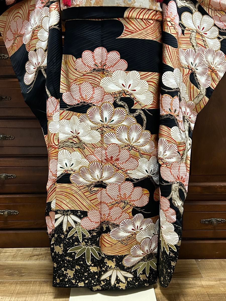 最高級品 振袖 6点セット 【京友禅 金駒刺繍 金彩 トールサイズ 裄丈69