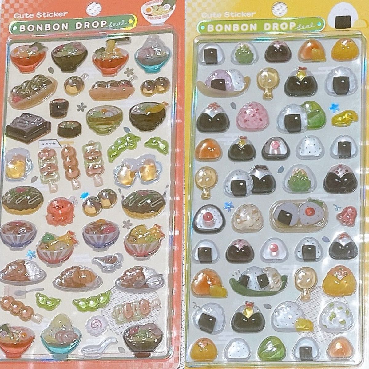 ボンボンドロップシール 和柄 おにぎり 日本食 全12種 ボンボン