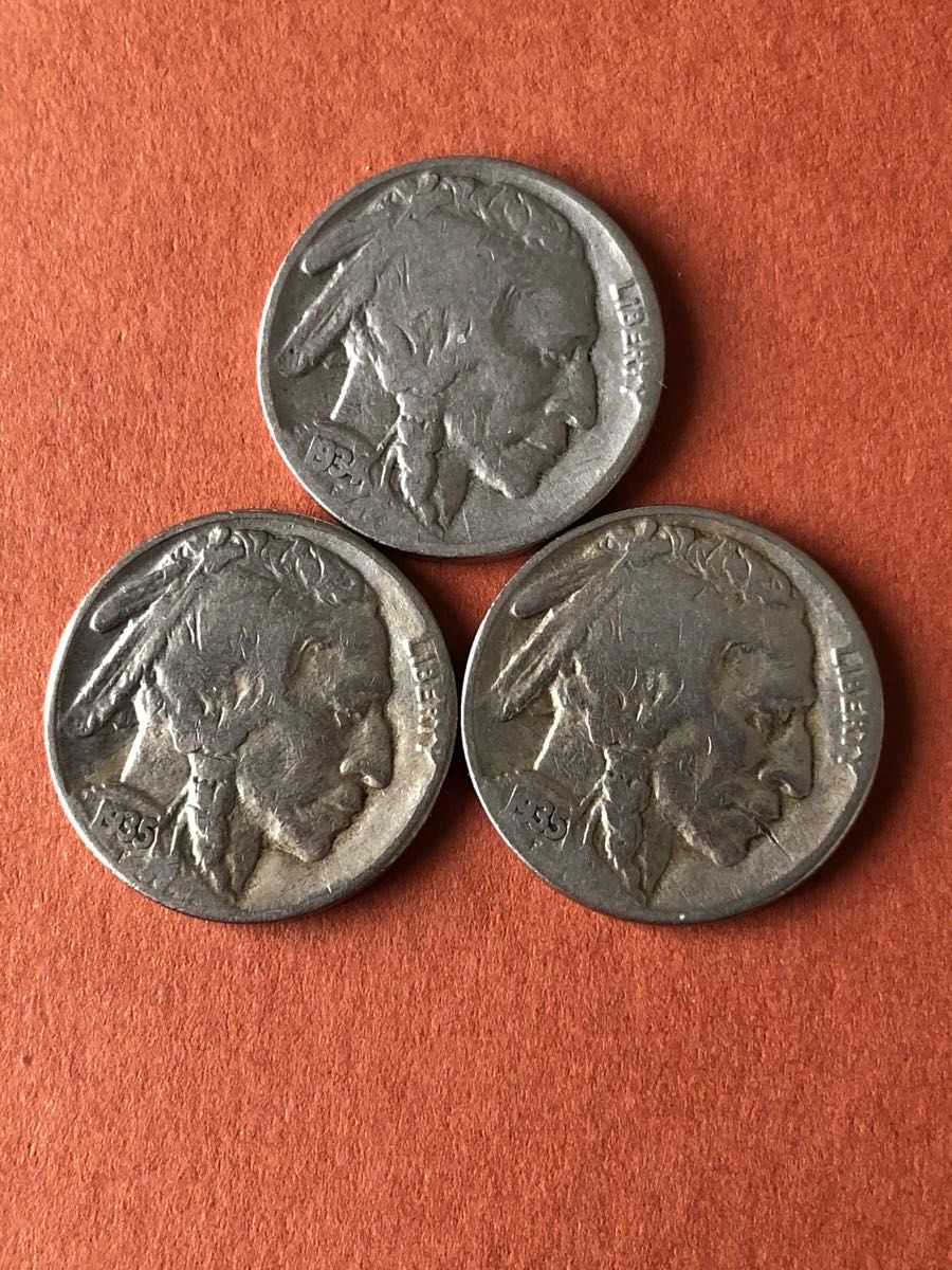 バッファロー / インディアンニッケル 100枚 古銭 並品 バッファロー