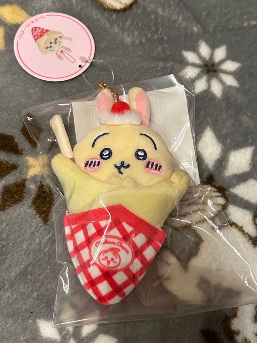 ちいかわ クレープくじC賞クレープになっちゃった マスコット うさぎ