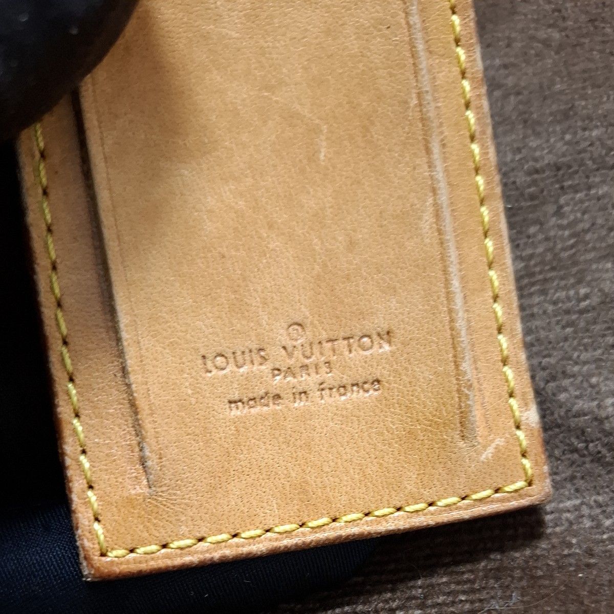 LOUIS VUITTON ルイヴィトン ヌメ革タグ 2個セット ネームタグ レザー